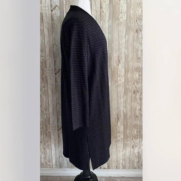 J.Jill Wearever Black Long Open Front Cardigan Jacket - Picture 2 of 8